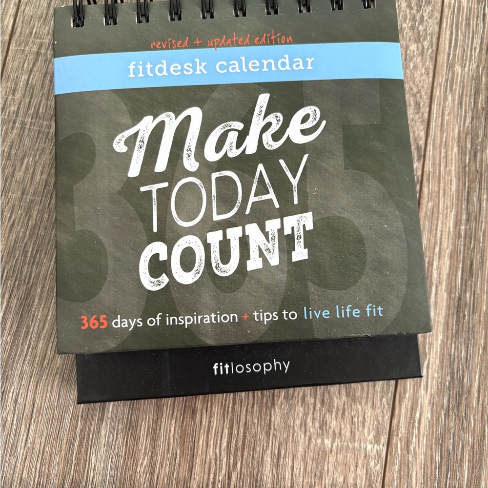Fit Desk Book Calendar Reusable Annually New Live Life Fit